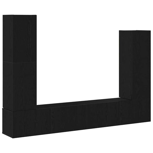 TV-Schrank-Set 6 pcs Schwarze Eiche 30,5 x 30 x 110 cm