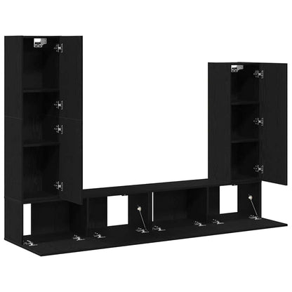 TV-Schrank-Set 6 pcs Schwarze Eiche 30,5 x 30 x 110 cm