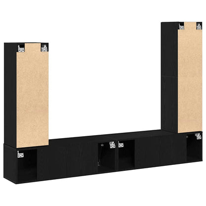 TV-Schrank-Set 6 pcs Schwarze Eiche 30,5 x 30 x 110 cm
