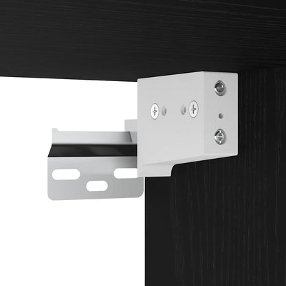 Wandmontierter Schrank 2 pcs Schwarze Eiche 160 x 34 x 90 cm