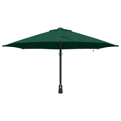 Gartenparasol Grün und Schwarz 248 x 248 x 148 cm