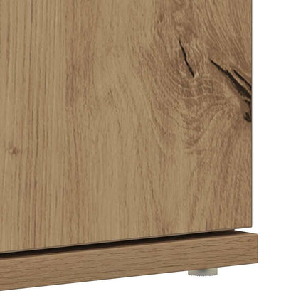 Schuhschrank mit Tür Braun 80 x 39 x 180 cm Holzwerkstoff