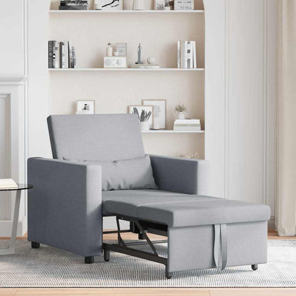 Einzel-Schlafsofa Hellgrau 90 x 165 x 87 cm Stoff