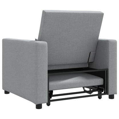 Einzel-Schlafsofa Hellgrau 90 x 165 x 87 cm Stoff