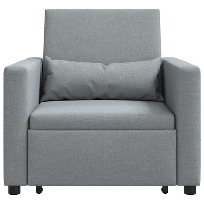 Einzel-Schlafsofa Hellgrau 90 x 165 x 87 cm Stoff