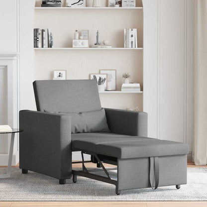 Einzel-Schlafsofa Dunkelgrau 90 x 165 x 87 cm Stoff