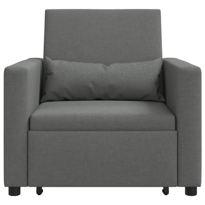 Einzel-Schlafsofa Dunkelgrau 90 x 165 x 87 cm Stoff