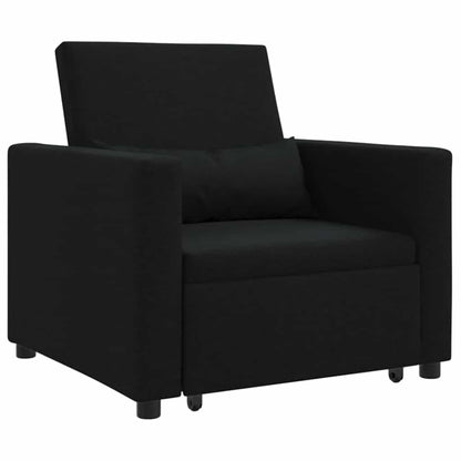 Einzel-Schlafsofa Schwarz 90 x 165 x 87 cm Stoff