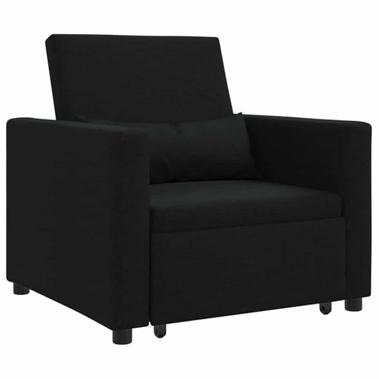 Einzel-Schlafsofa Schwarz 90 x 165 x 87 cm Stoff