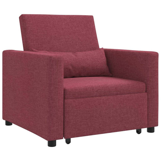 Einzel-Schlafsofa Weinrot 90 x 165 x 87 cm Stoff