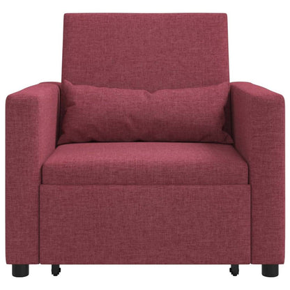 Einzel-Schlafsofa Weinrot 90 x 165 x 87 cm Stoff