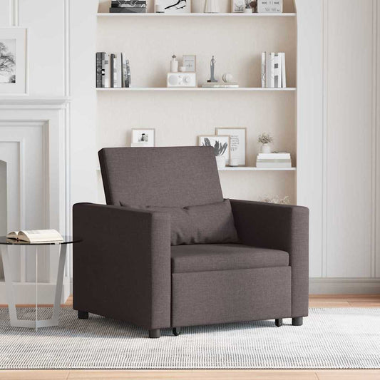Einzel-Schlafsofa Dunkelbraun 90 x 165 x 87 cm Stoff