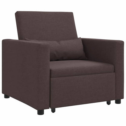 Einzel-Schlafsofa Dunkelbraun 90 x 165 x 87 cm Stoff