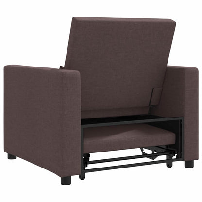 Einzel-Schlafsofa Dunkelbraun 90 x 165 x 87 cm Stoff