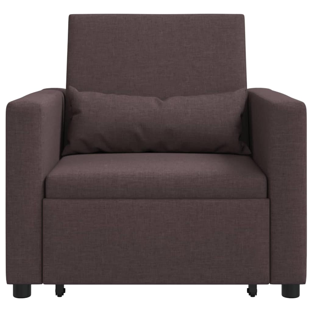 Einzel-Schlafsofa Dunkelbraun 90 x 165 x 87 cm Stoff