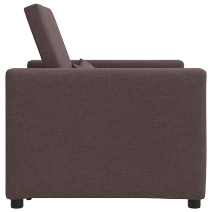 Einzel-Schlafsofa Dunkelbraun 90 x 165 x 87 cm Stoff