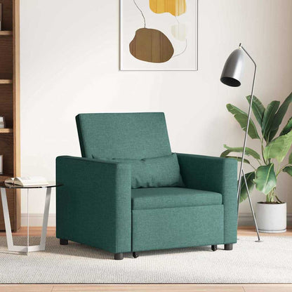 Einzel-Schlafsofa Dunkelgrün 90 x 165 x 87 cm Stoff