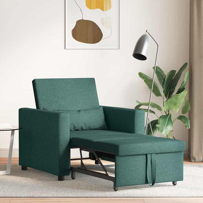 Einzel-Schlafsofa Dunkelgrün 90 x 165 x 87 cm Stoff