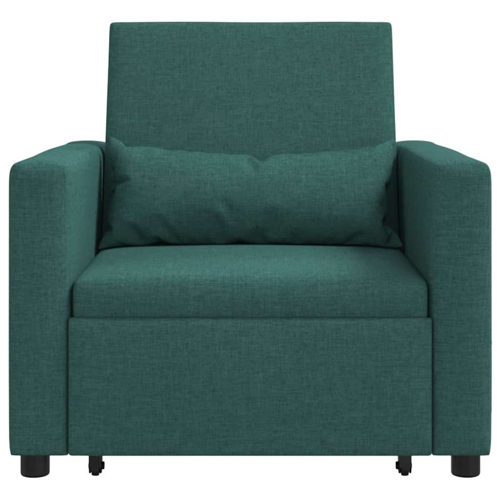 Einzel-Schlafsofa Dunkelgrün 90 x 165 x 87 cm Stoff