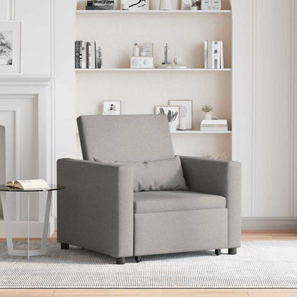 Einzel-Schlafsofa Taupe 90 x 165 x 87 cm Stoff
