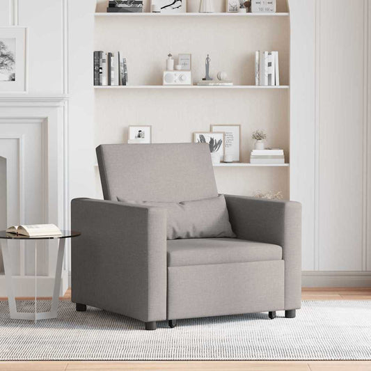Einzel-Schlafsofa Taupe 90 x 165 x 87 cm Stoff
