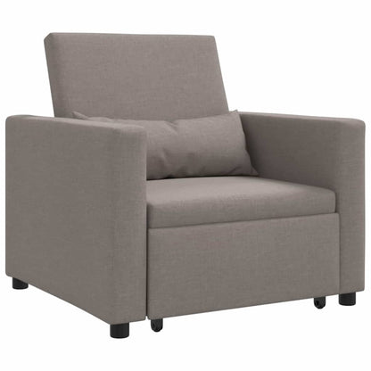 Einzel-Schlafsofa Taupe 90 x 165 x 87 cm Stoff