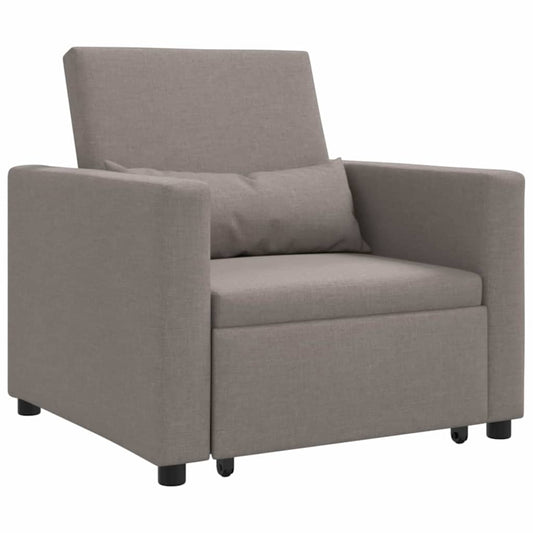 Einzel-Schlafsofa Taupe 90 x 165 x 87 cm Stoff