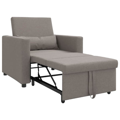 Einzel-Schlafsofa Taupe 90 x 165 x 87 cm Stoff