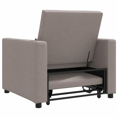 Einzel-Schlafsofa Taupe 90 x 165 x 87 cm Stoff