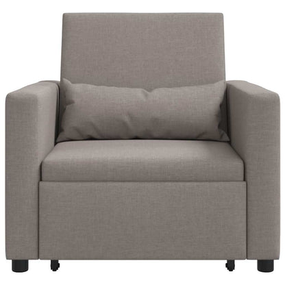 Einzel-Schlafsofa Taupe 90 x 165 x 87 cm Stoff