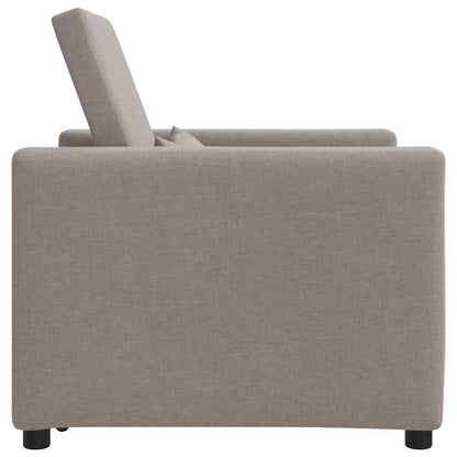 Einzel-Schlafsofa Taupe 90 x 165 x 87 cm Stoff