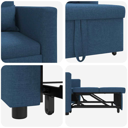 Einzel-Schlafsofa Blau 90 x 165 x 87 cm Stoff