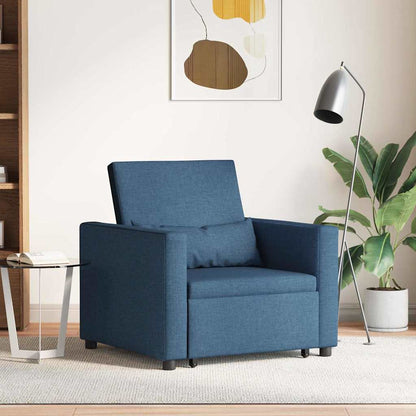 Einzel-Schlafsofa Blau 90 x 165 x 87 cm Stoff