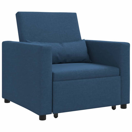 Einzel-Schlafsofa Blau 90 x 165 x 87 cm Stoff