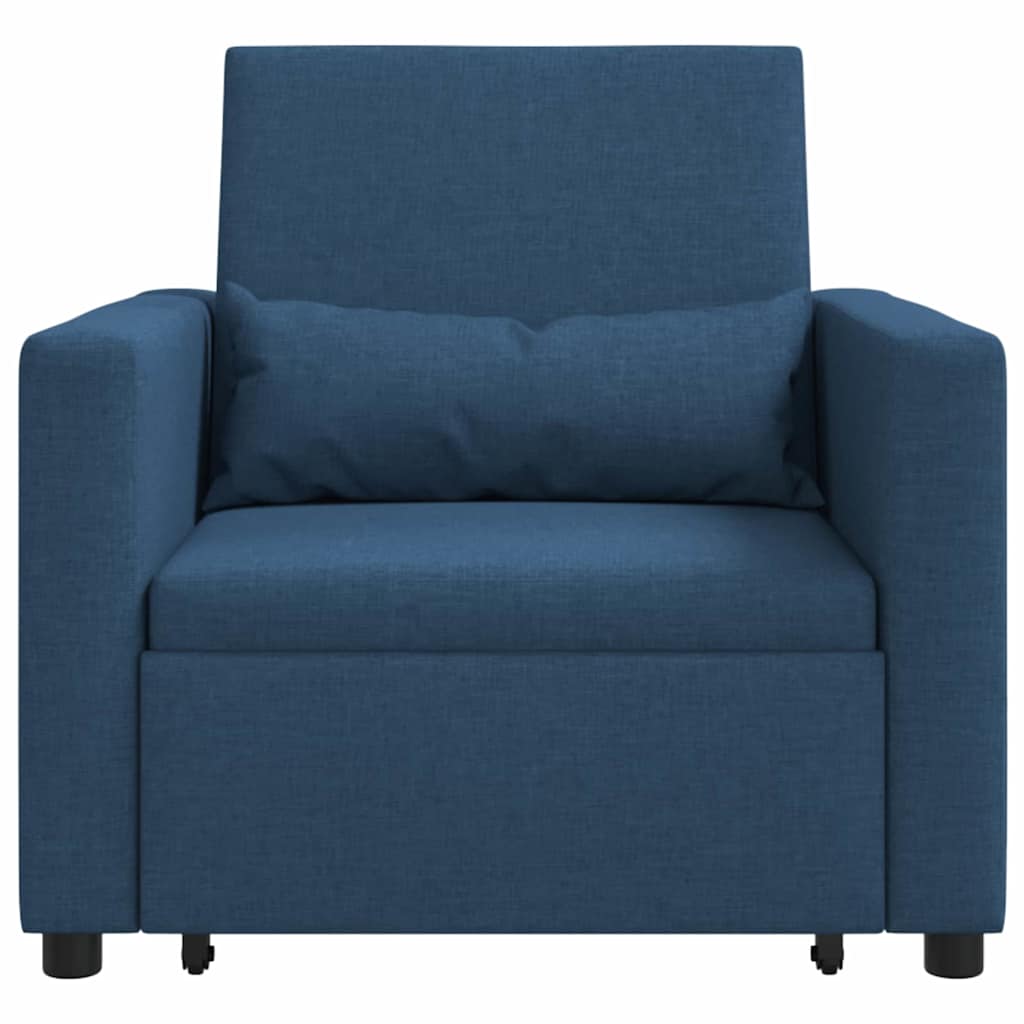 Einzel-Schlafsofa Blau 90 x 165 x 87 cm Stoff