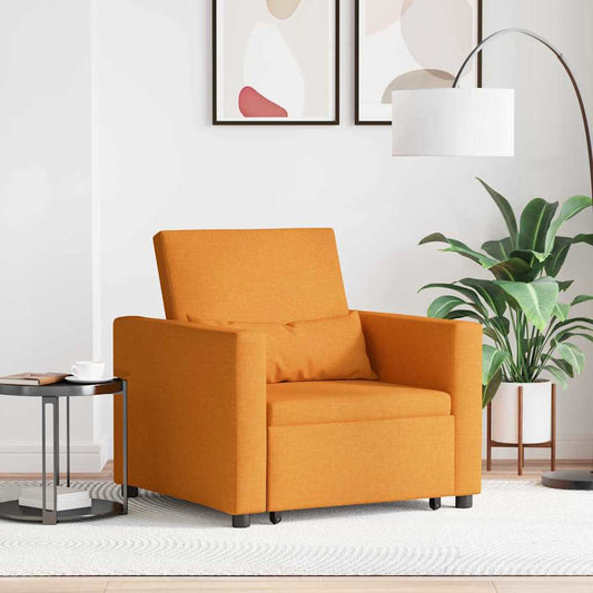Einzel-Schlafsofa Dunkelgelb 90 x 165 x 87 cm Stoff