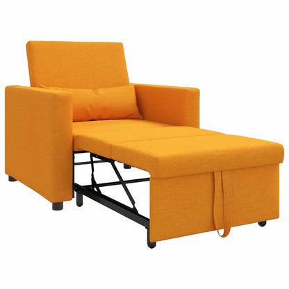 Einzel-Schlafsofa Dunkelgelb 90 x 165 x 87 cm Stoff