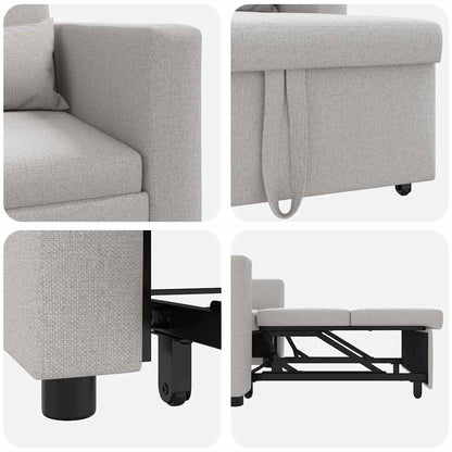 Einzel-Schlafsofa Wolken-Grau 90 x 165 x 87 cm Stoff