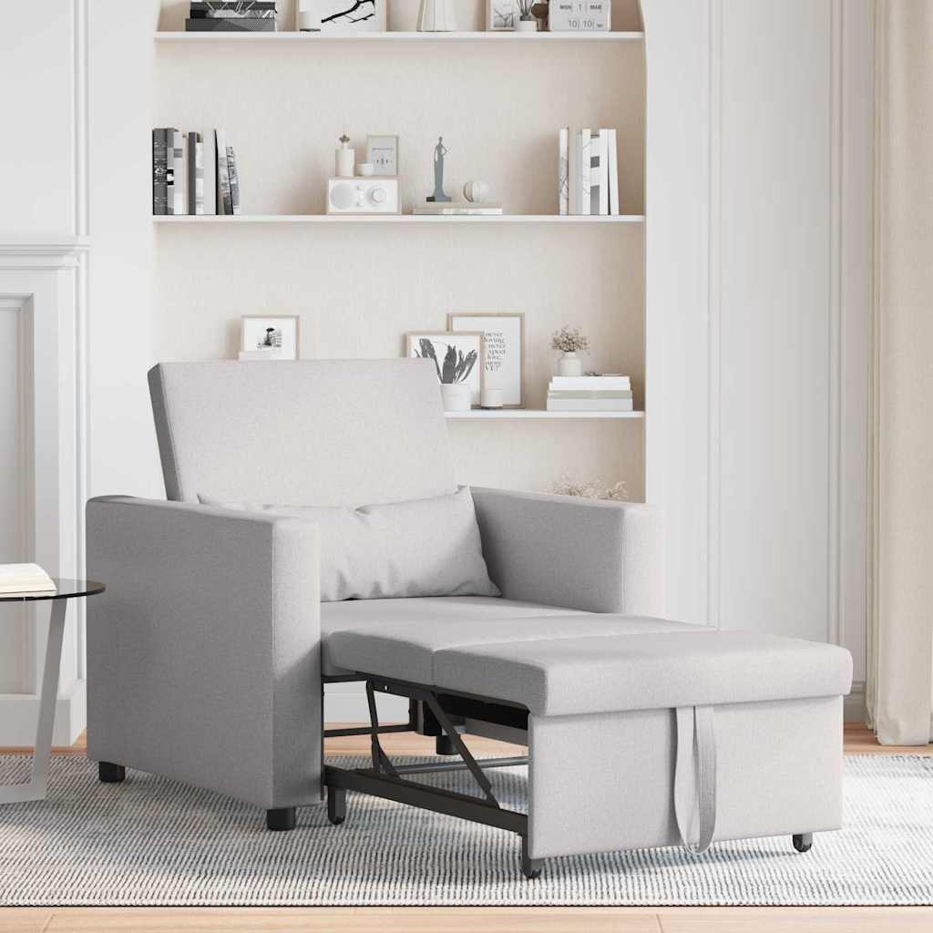Einzel-Schlafsofa Wolken-Grau 90 x 165 x 87 cm Stoff