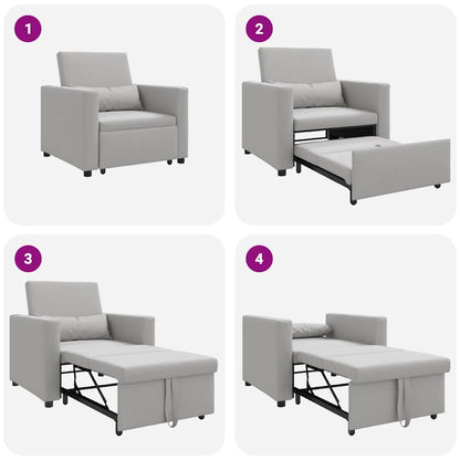 Einzel-Schlafsofa Wolken-Grau 90 x 165 x 87 cm Stoff