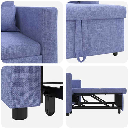 Einzel-Schlafsofa Jeansblau 90 x 165 x 87 cm Stoff