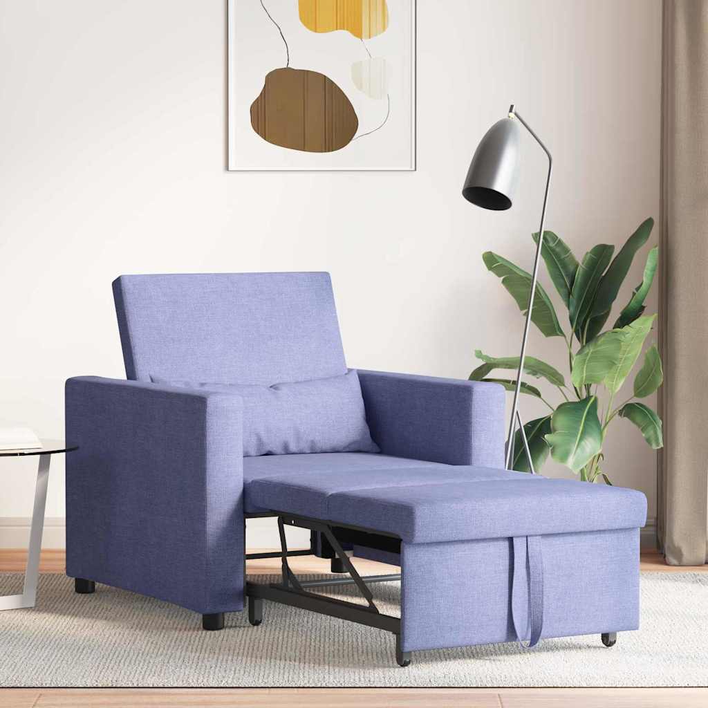 Einzel-Schlafsofa Jeansblau 90 x 165 x 87 cm Stoff