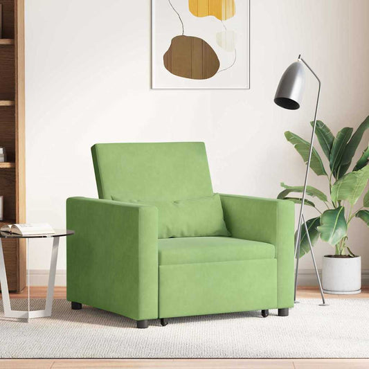 Einzel-Schlafsofa Hellgrün 90 x 165 x 87 cm Samt