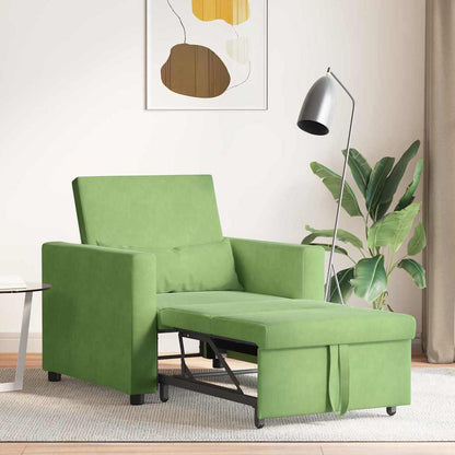 Einzel-Schlafsofa Hellgrün 90 x 165 x 87 cm Samt