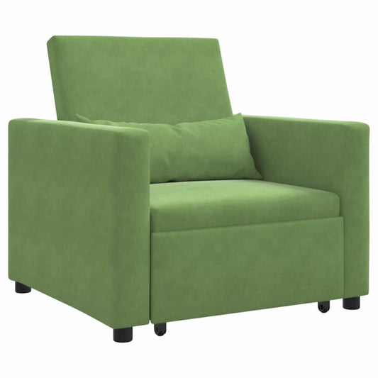 Einzel-Schlafsofa Hellgrün 90 x 165 x 87 cm Samt