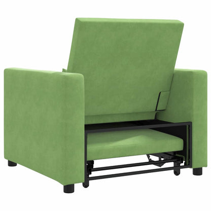 Einzel-Schlafsofa Hellgrün 90 x 165 x 87 cm Samt