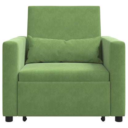 Einzel-Schlafsofa Hellgrün 90 x 165 x 87 cm Samt