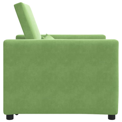 Einzel-Schlafsofa Hellgrün 90 x 165 x 87 cm Samt