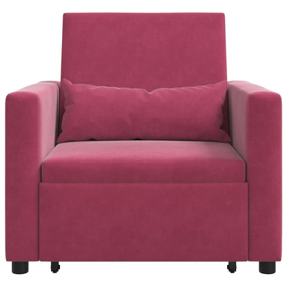 Einzel-Schlafsofa Weinrot 90 x 165 x 87 cm Samt