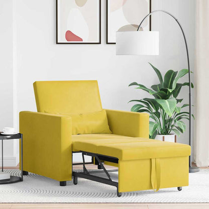 Einzel-Schlafsofa Gelb 90 x 165 x 87 cm Samt